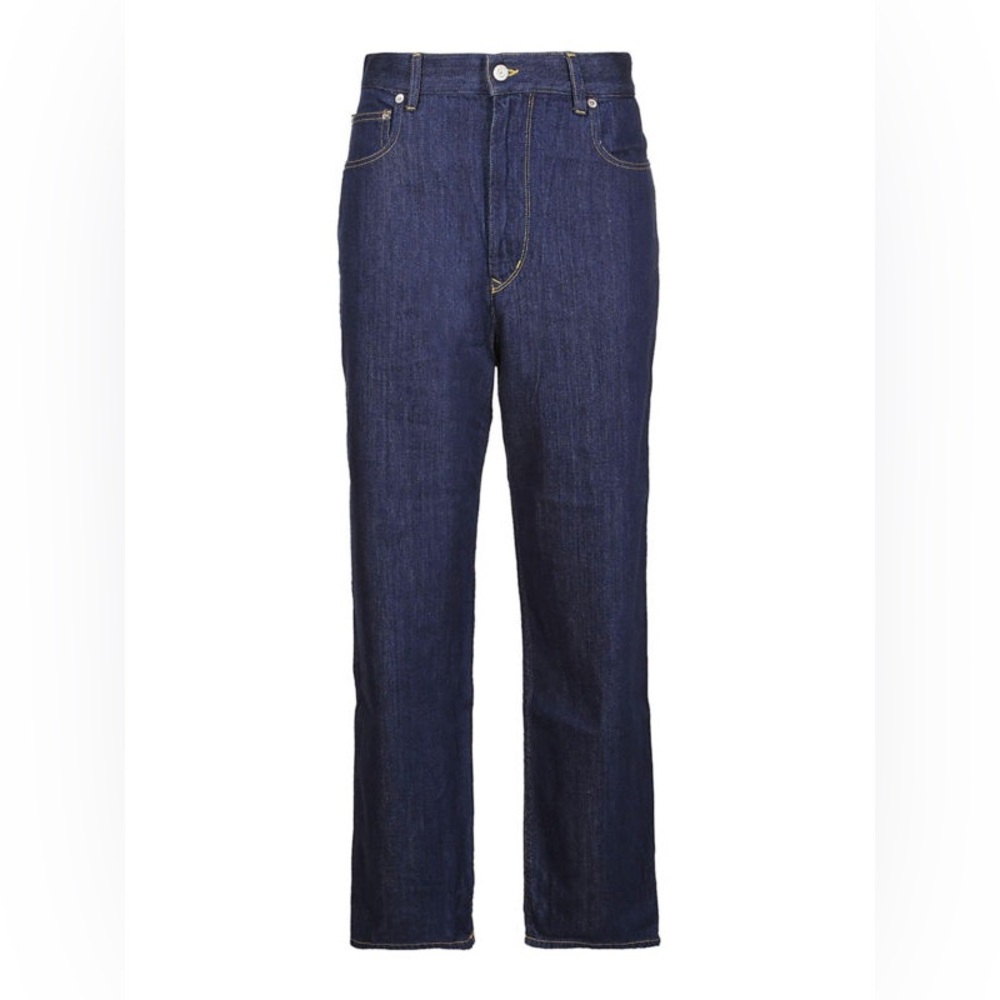 Golden Goose Dark Indigo High-Rise Straight Jeans